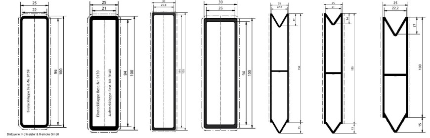 Aluminium Einsteckprofile, Sprigelbretter,Pyramidenprofile 